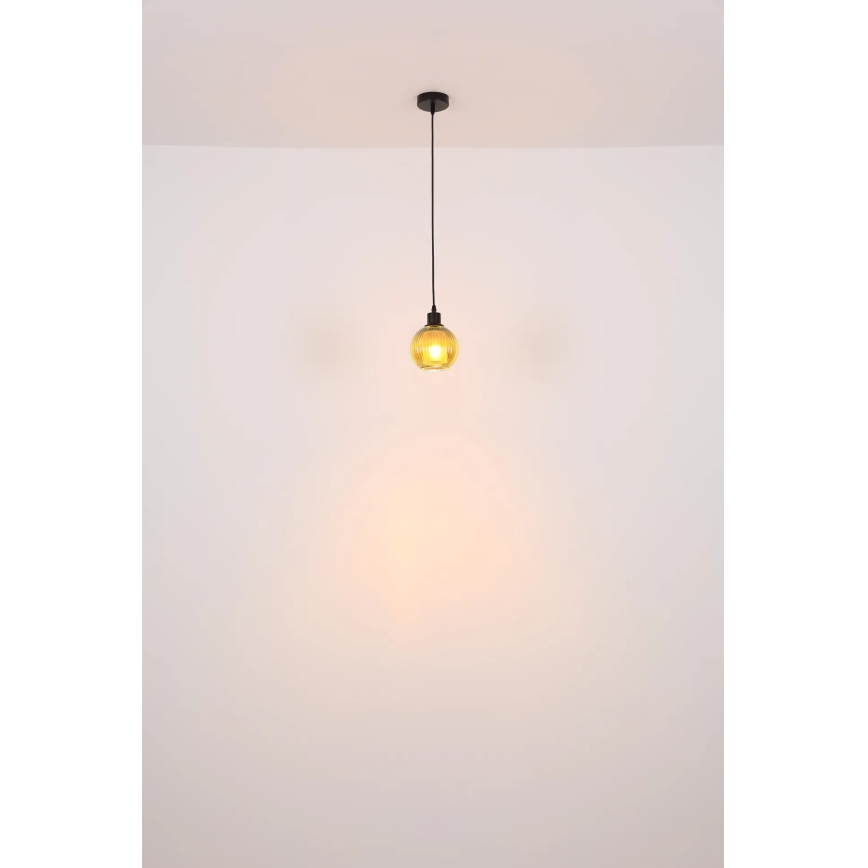 Globo - Chandelier on a string 1xE27/25W/230V d. 15 cm green