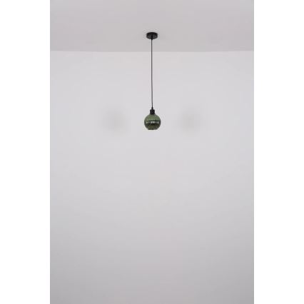 Globo - Chandelier on a string 1xE27/25W/230V d. 15 cm green