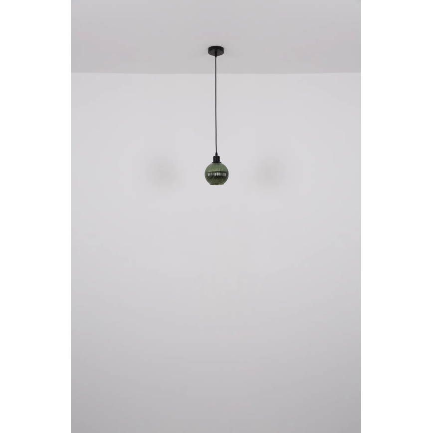 Globo - Chandelier on a string 1xE27/25W/230V d. 15 cm green