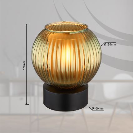 Globo - Table lamp 1xE27/25W/230V d. 15 cm green