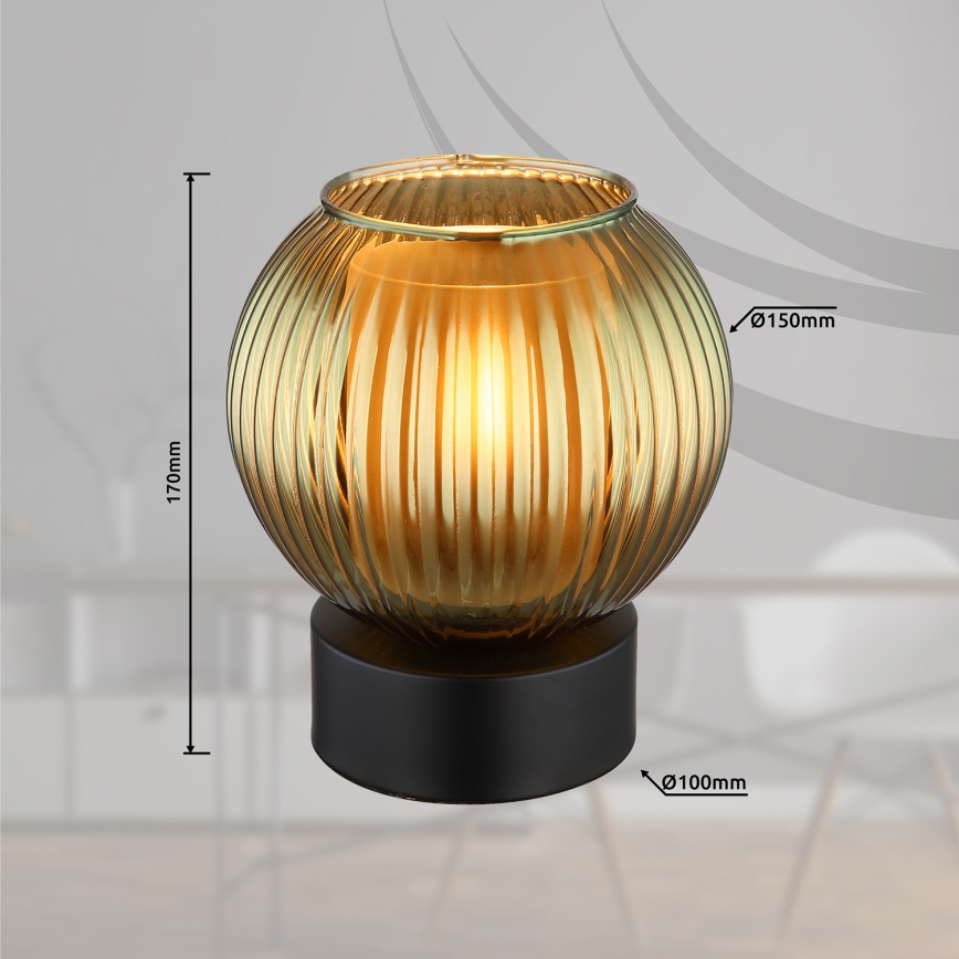 Globo - Table lamp 1xE27/25W/230V d. 15 cm green