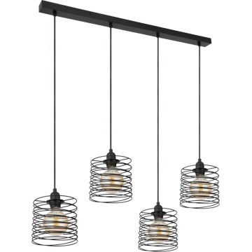 Globo 15640-4H - Cable-suspended chandelier TILLY 4xE27/60W/230V black