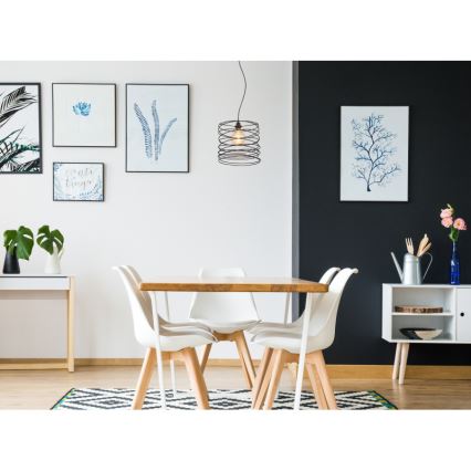 Globo 15640H - TILLY Cable Pendant Light 1xE27/60W/230V Black