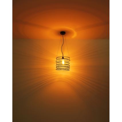 Globo 15640H - TILLY Cable Pendant Light 1xE27/60W/230V Black