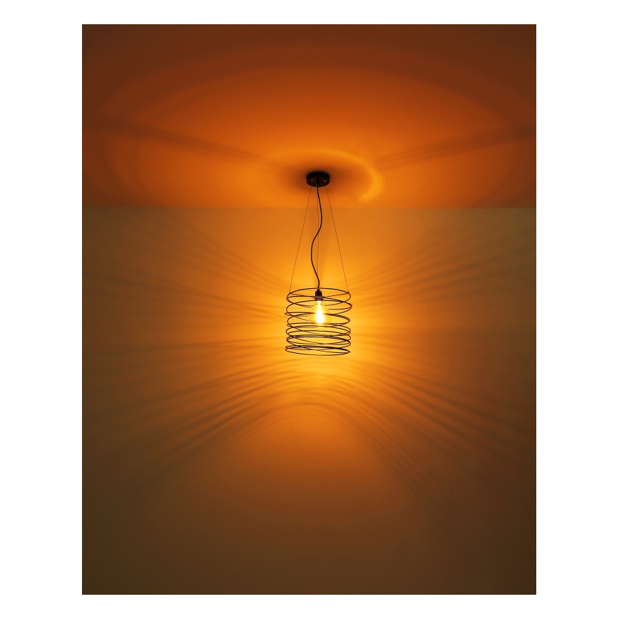 Globo 15640H - TILLY Cable Pendant Light 1xE27/60W/230V Black