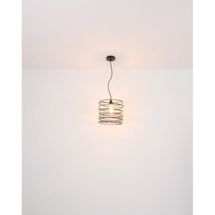 Globo 15640H - TILLY Cable Pendant Light 1xE27/60W/230V Black