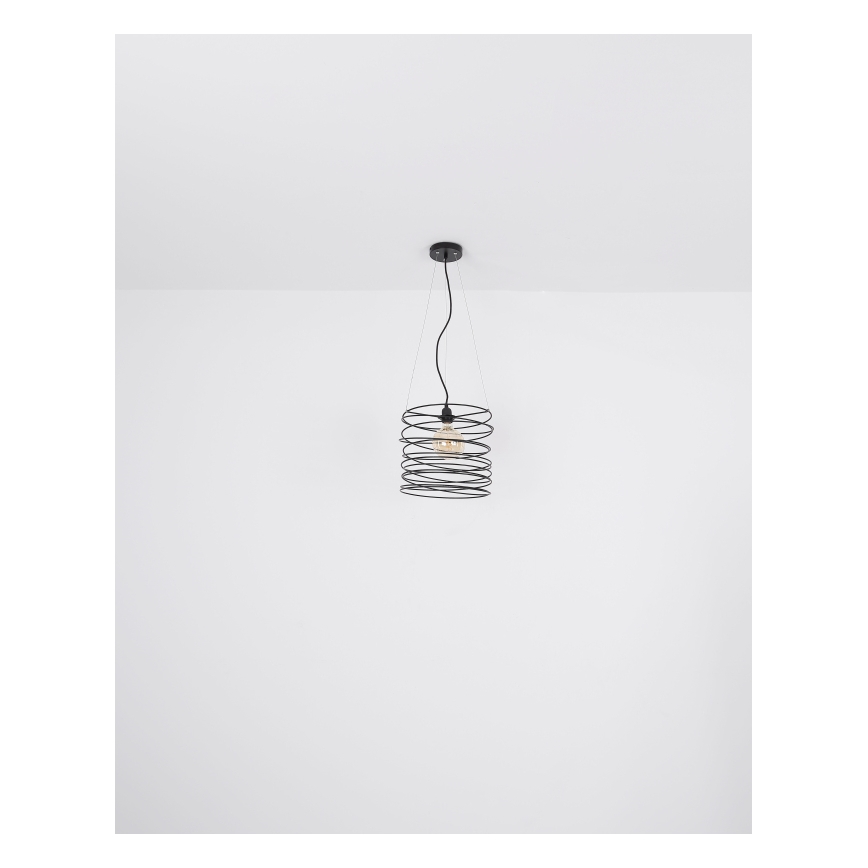Globo 15640H - TILLY Cable Pendant Light 1xE27/60W/230V Black