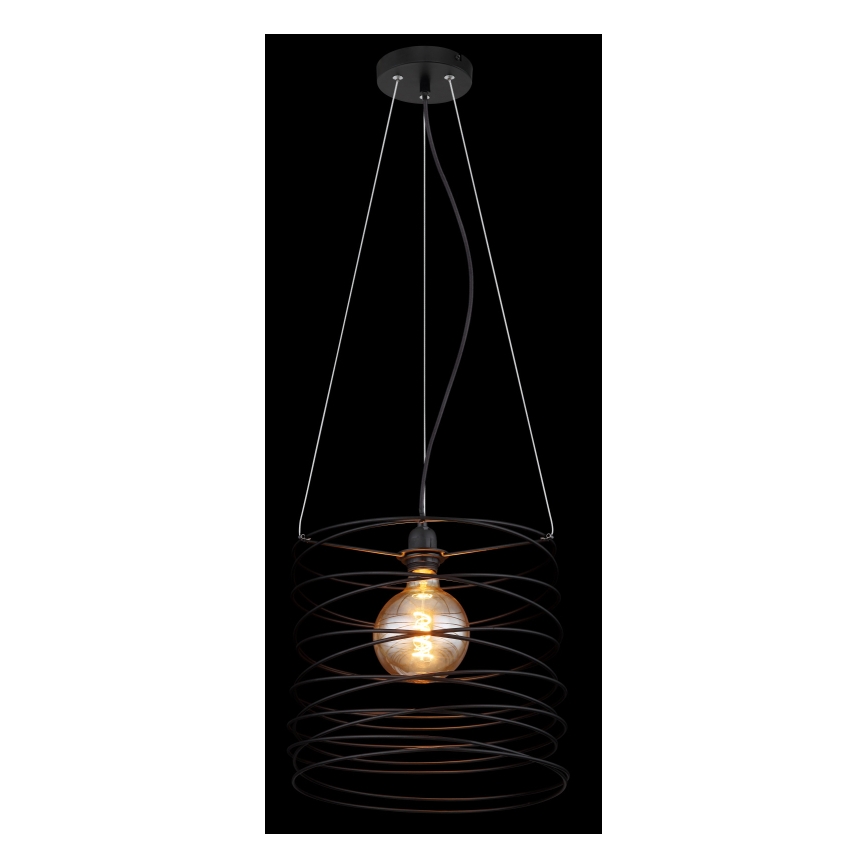 Globo 15640H - TILLY Cable Pendant Light 1xE27/60W/230V Black