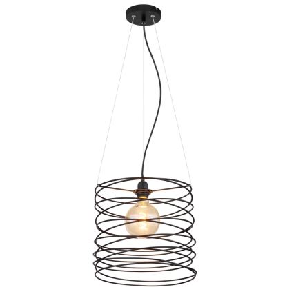 Globo 15640H - TILLY Cable Pendant Light 1xE27/60W/230V Black