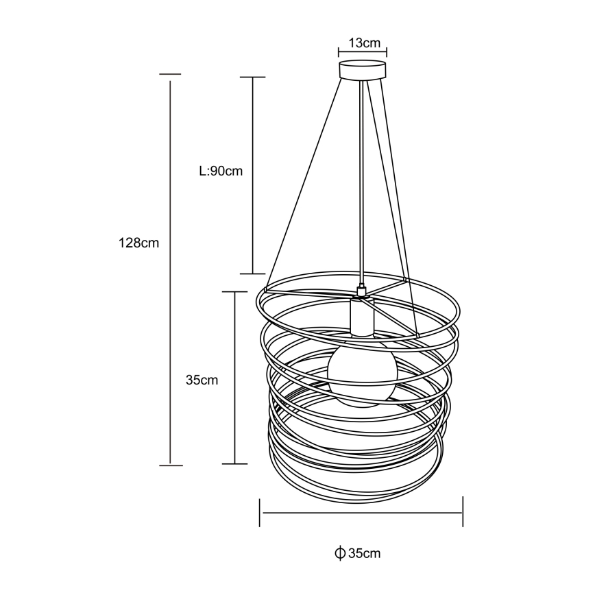 Globo 15640H - TILLY Cable Pendant Light 1xE27/60W/230V Black