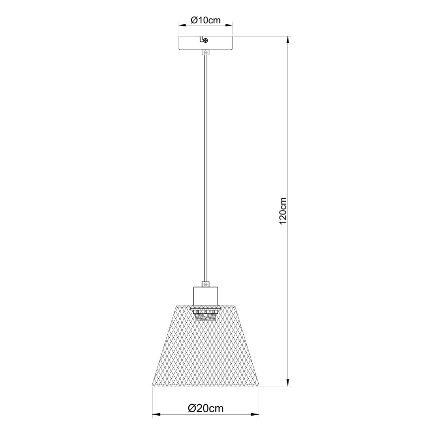 Globo - Chandelier on a string 1xE27/40W/230V d. 20 cm