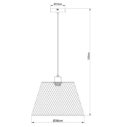 Globo - Chandelier on a string 1xE27/40W/230V d. 36 cm