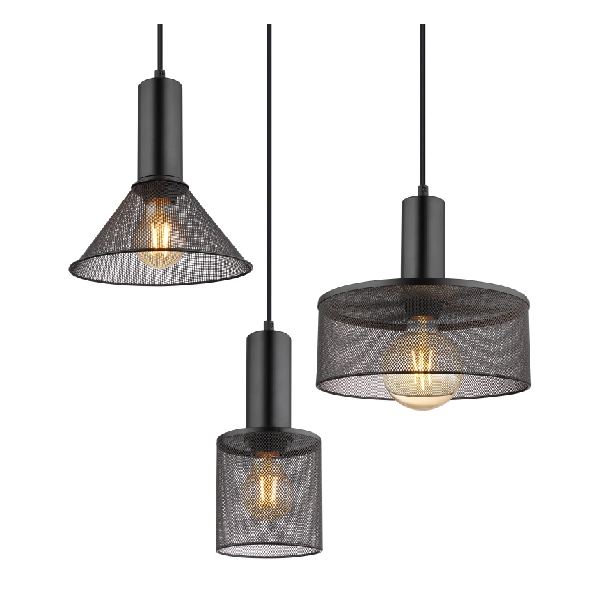 Globo 15648-6H - JEDD Cable-Suspended Chandelier 6xE27/60W/230V Black