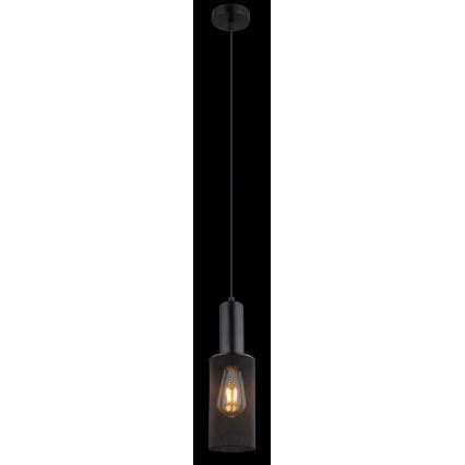 Globo - Chandelier on a string 1xE27/60W/230V black