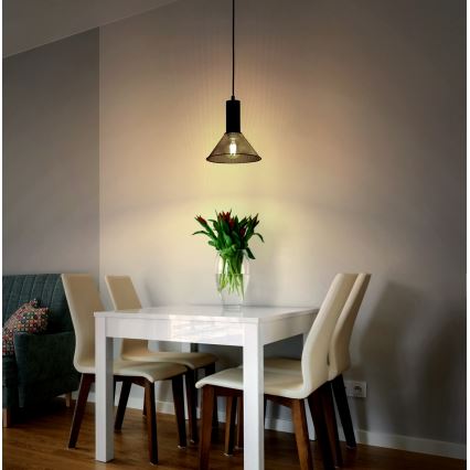 Globo - Chandelier on a string 1xE27/60W/230V black