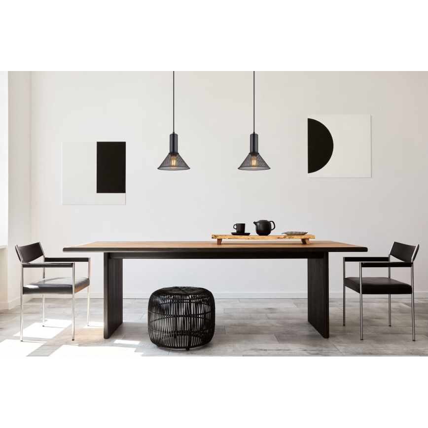 Globo - Chandelier on a string 1xE27/60W/230V black