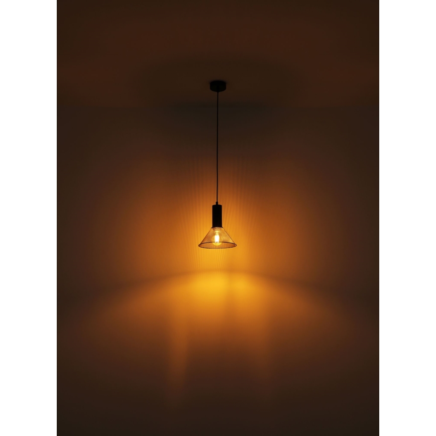 Globo - Chandelier on a string 1xE27/60W/230V black