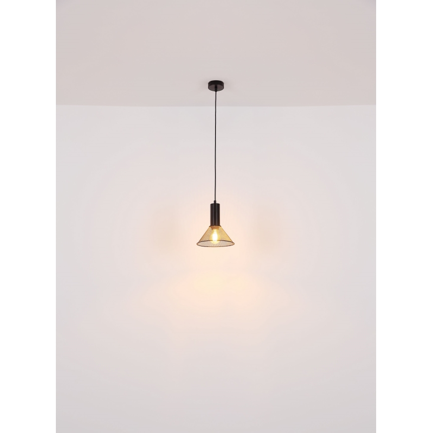 Globo - Chandelier on a string 1xE27/60W/230V black