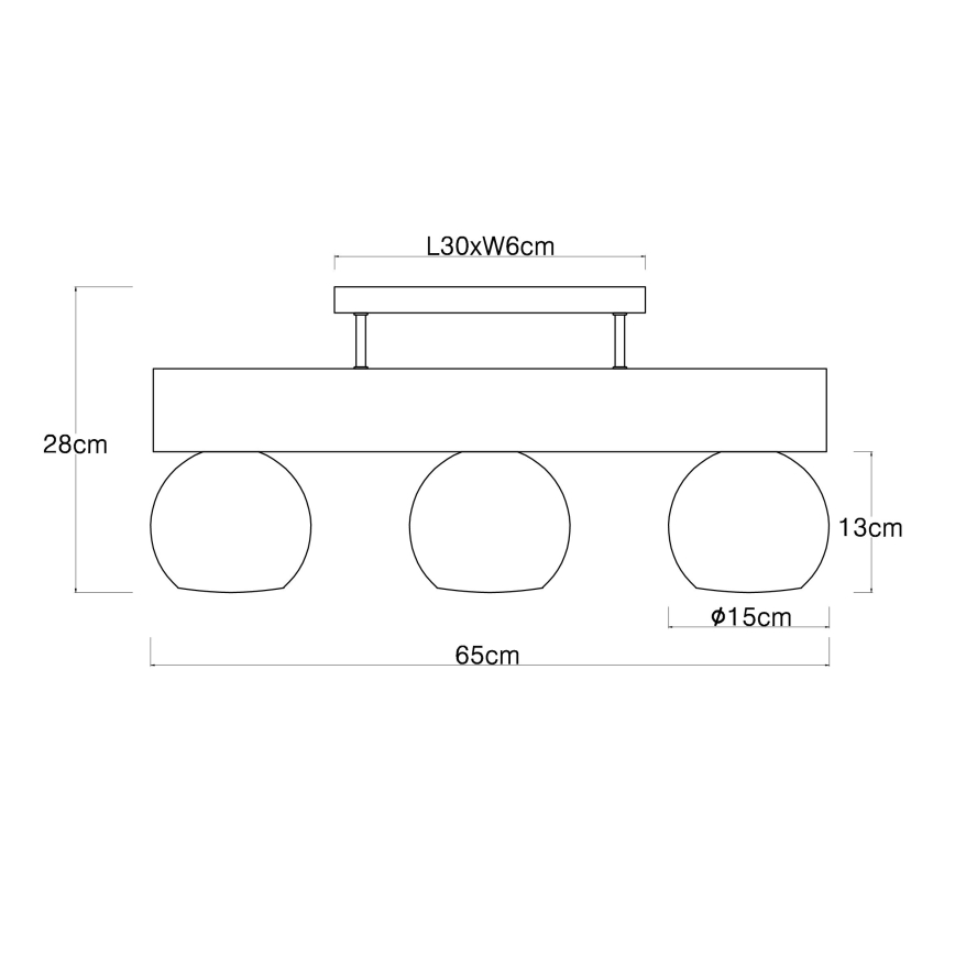 Globo - Surface-mounted chandelier 3xE27/40W/230V
