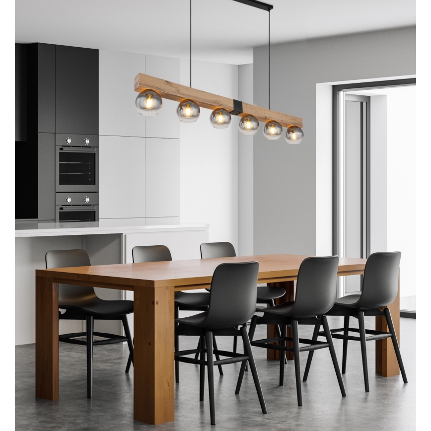 Globo - 6-Light Cable Pendant, E27/40W/230V