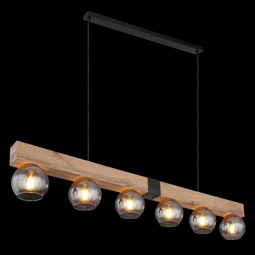 Globo - 6-Light Cable Pendant, E27/40W/230V