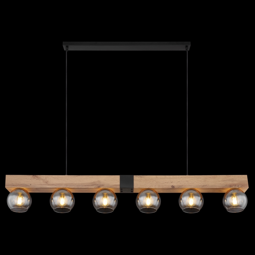 Globo - 6-Light Cable Pendant, E27/40W/230V