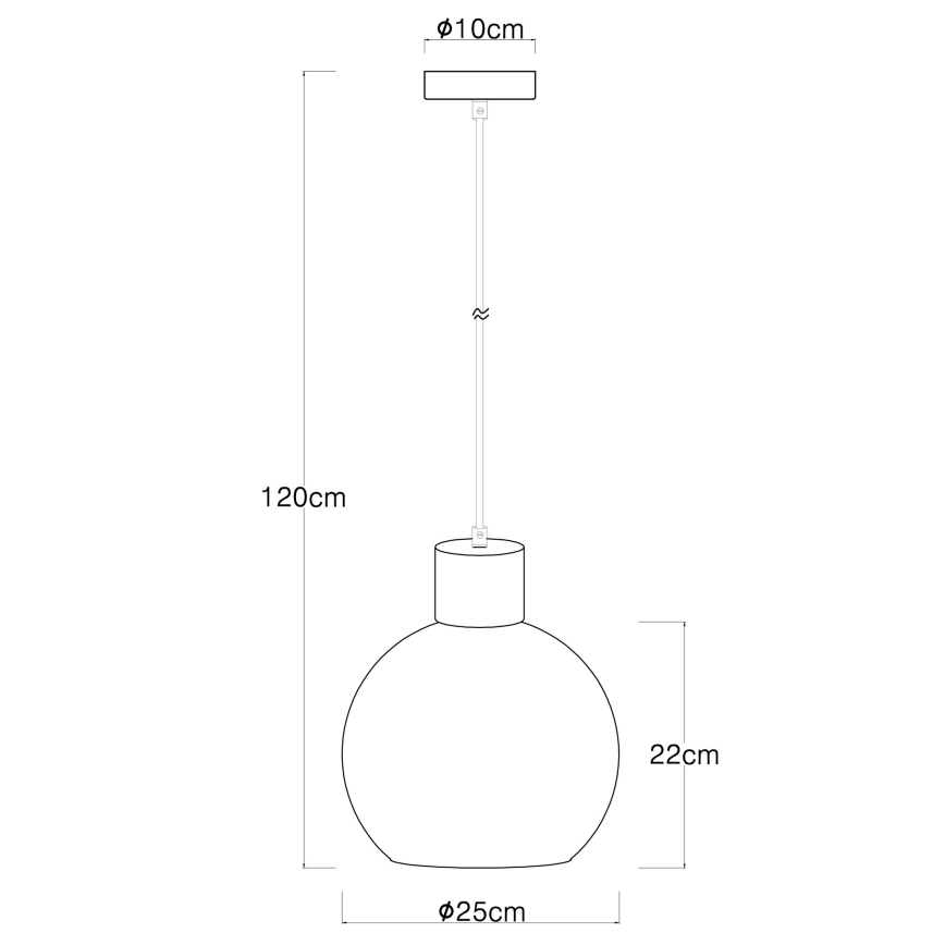 Globo - Chandelier on a string 1xE27/40W/230V