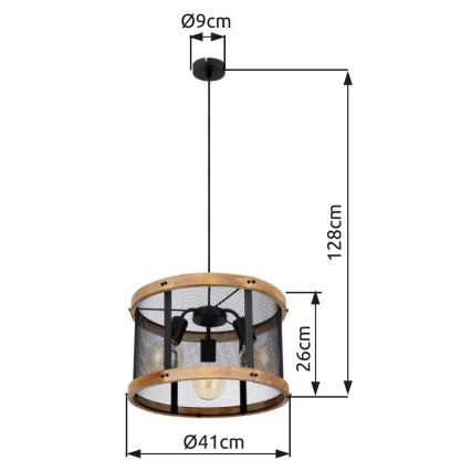 Globo - Chandelier on a string 3xE27/40W/230V d. 40 cm