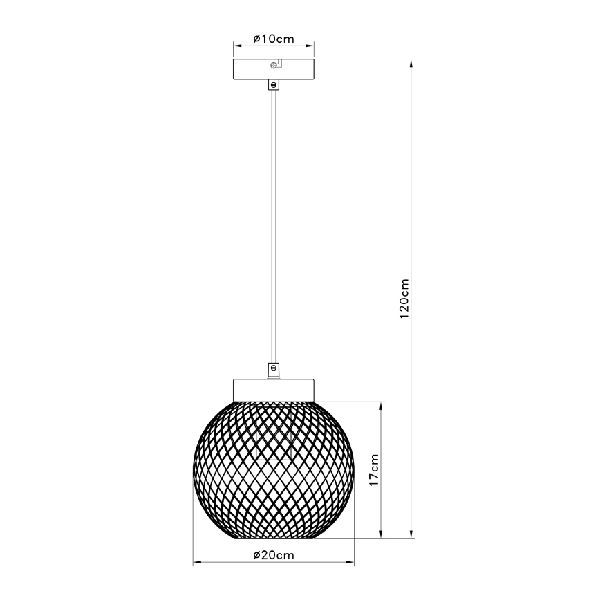 Globo - Chandelier on a string 1xE27/60W/230V