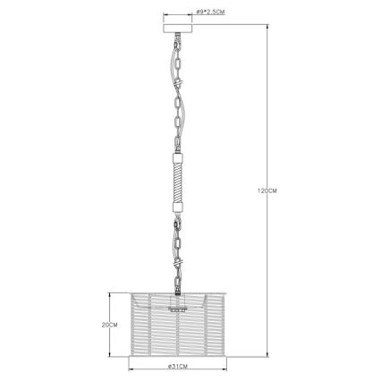 Globo - Chandelier on a chain 1xE27/60W/230V