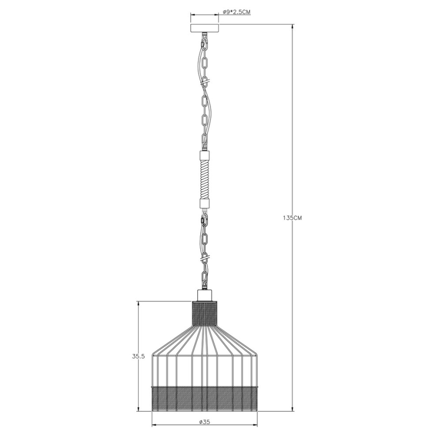 Globo - Chandelier on a chain 1xE27/60W/230V