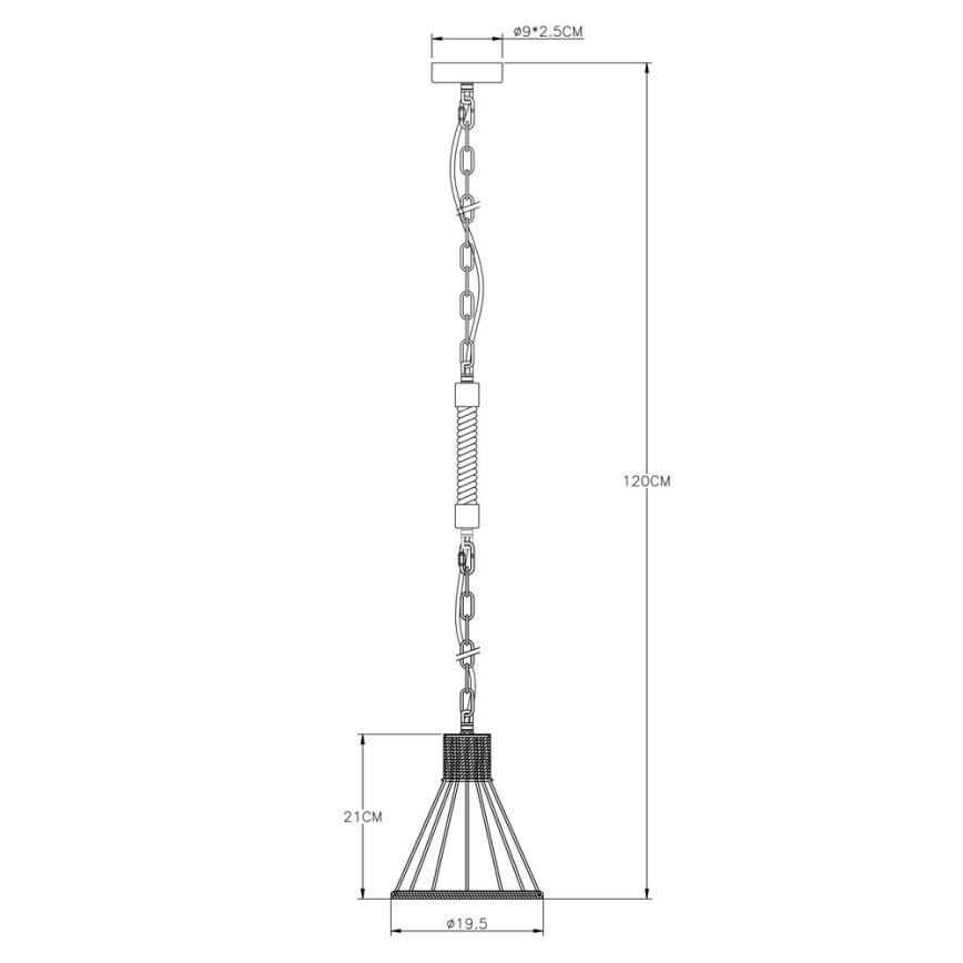 Globo - Chandelier on a chain 1xE27/60W/230V