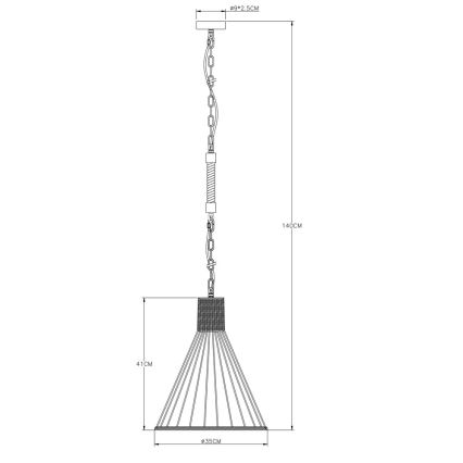 Globo - Chandelier on a chain 1xE27/60W/230V