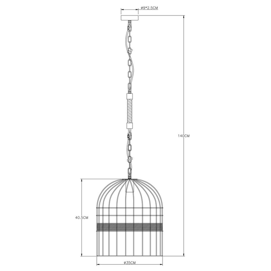 Globo - Chandelier on a chain 1xE27/60W/230V