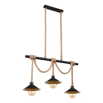 Globo 15690-3H - DIANA Cable Pendant, 3xE27/60W/230V, Black