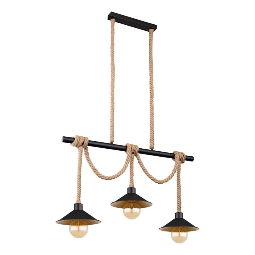 Globo 15690-3H - DIANA Cable Pendant, 3xE27/60W/230V, Black