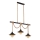 Globo 15690-3H - DIANA Cable Pendant, 3xE27/60W/230V, Black