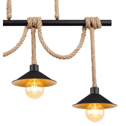 Globo 15690-3H - DIANA Cable Pendant, 3xE27/60W/230V, Black