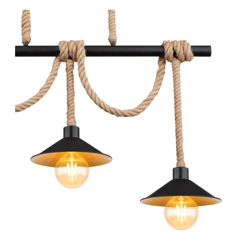 Globo 15690-3H - DIANA Cable Pendant, 3xE27/60W/230V, Black
