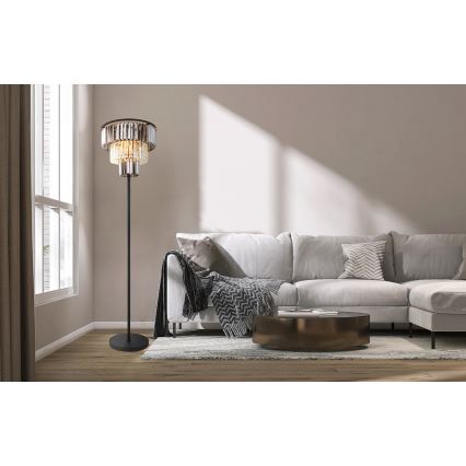 Globo - Floor lamp 3xE27/40W/230V d. 40 cm black