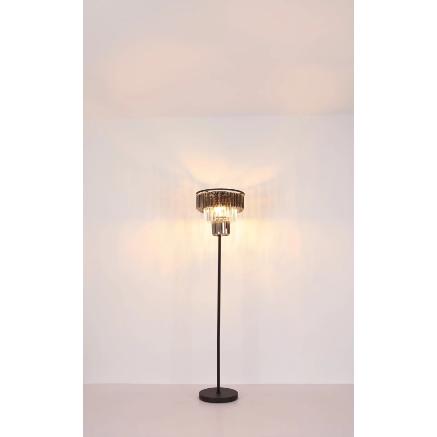 Globo - Floor lamp 3xE27/40W/230V d. 40 cm black