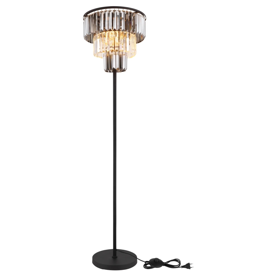 Globo - Floor lamp 3xE27/40W/230V d. 40 cm black