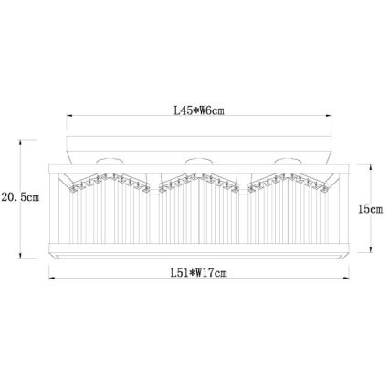 Globo - Surface-mounted chandelier 3xE27/40W/230V