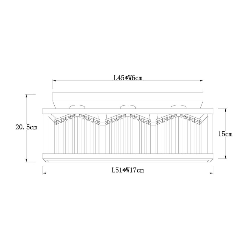 Globo - Surface-mounted chandelier 3xE27/40W/230V