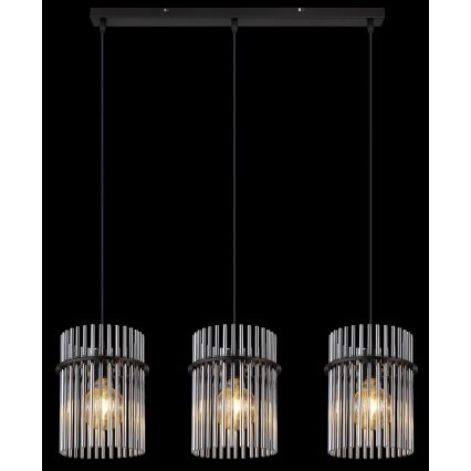 Globo - Chandelier on a string 3xE27/60W/230V black