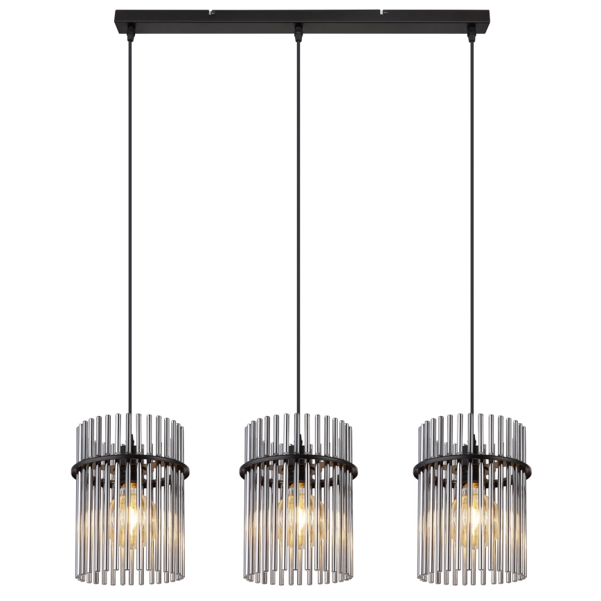 Globo - Chandelier on a string 3xE27/60W/230V black