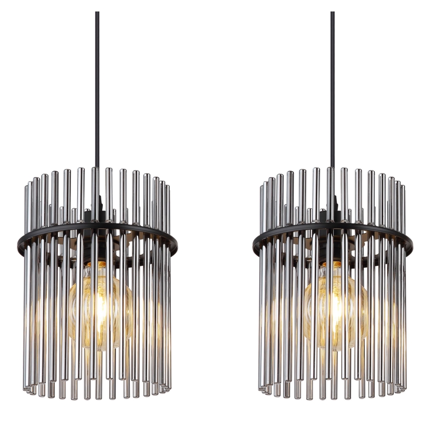 Globo - Chandelier on a string 3xE27/60W/230V black