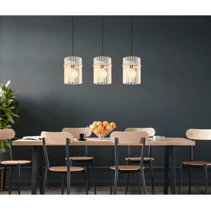 Globo - Cable-suspended pendant light 3xE27/60W/230V