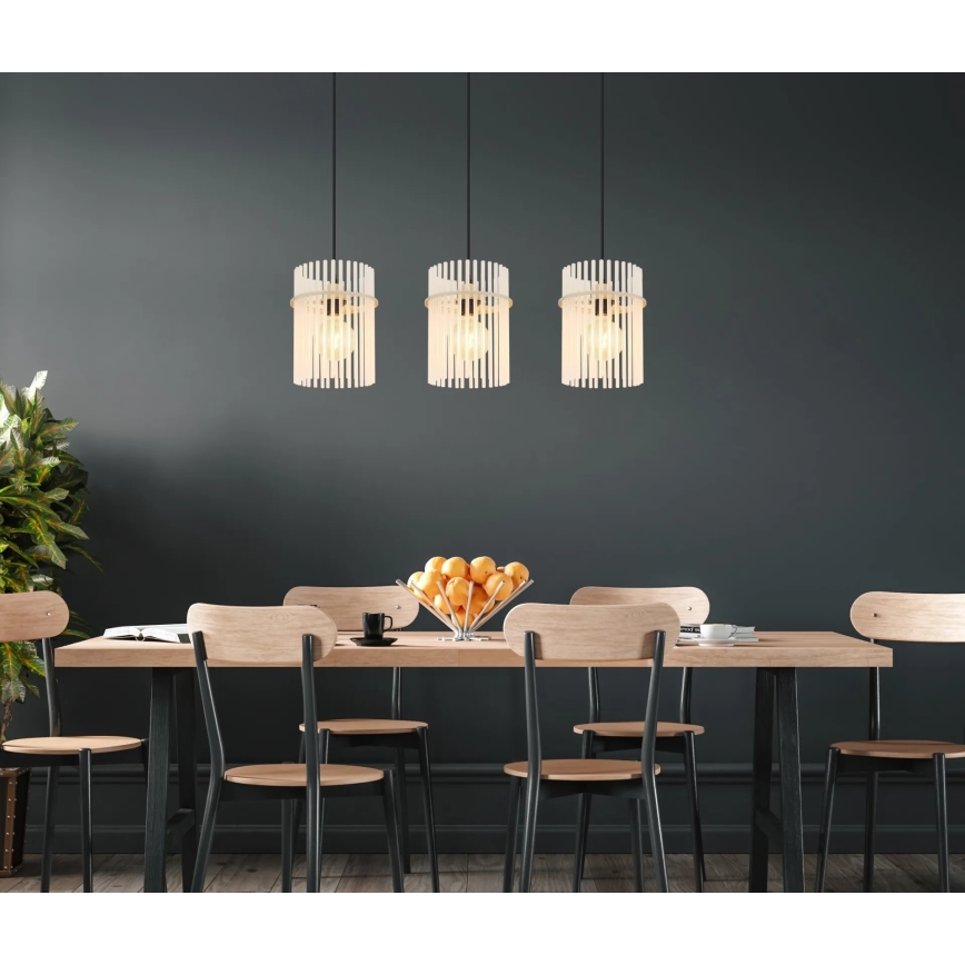 Globo - Cable-suspended pendant light 3xE27/60W/230V