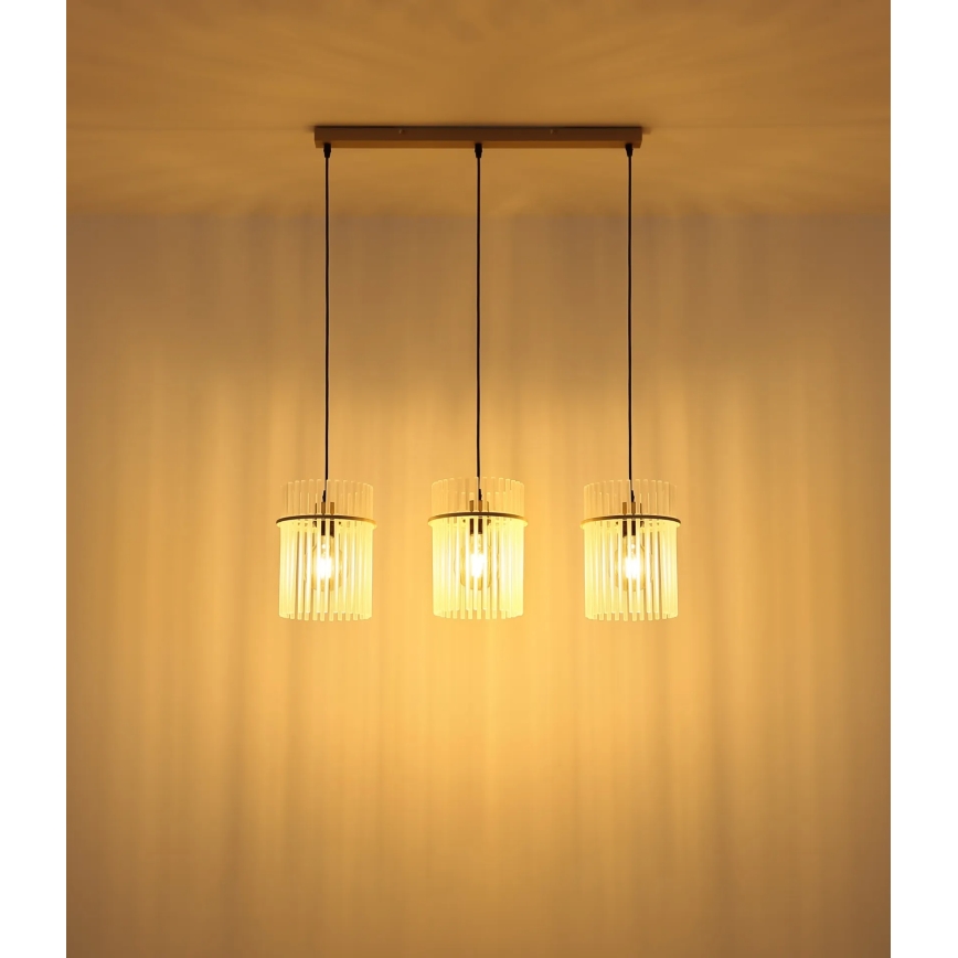 Globo - Cable-suspended pendant light 3xE27/60W/230V